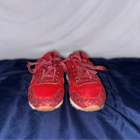 Red Glitter Women's Sneakers - Picture 3 of 3